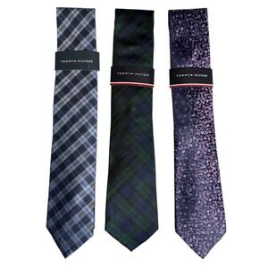 Tommy Hilfigher Tie Lot of 3  Mens Designer Neck Ties Business Office Classic